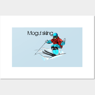 Mogul skiing Posters and Art